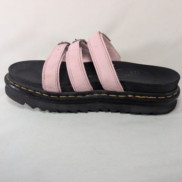 Dr. Martens Women 8 Blaire Slide Sandals Chalk Pink Purple SK01X Platform Buckle - Picture 7 of 16